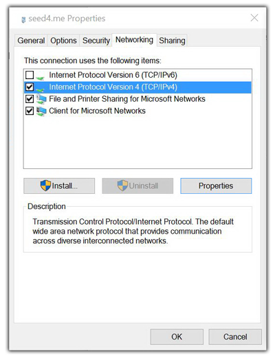 Allow All Traffic Windows Internet Protocol version 4