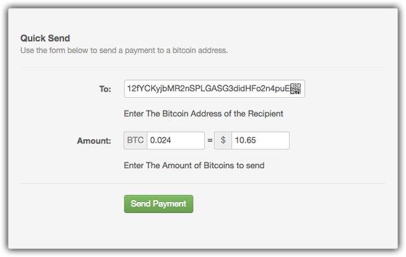 Bitcoins payments with unique token