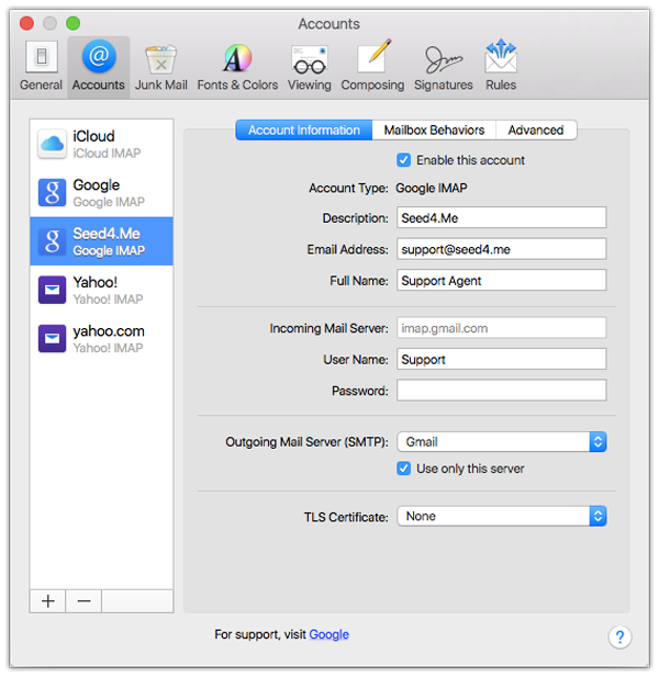 Configure Apple Mail to work with VPN - Step 1