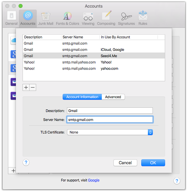 Configure Apple Mail to work with VPN - Step 3