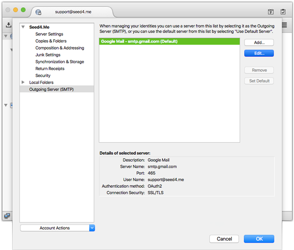 Configure Thunderbird to work with VPN - Step 3