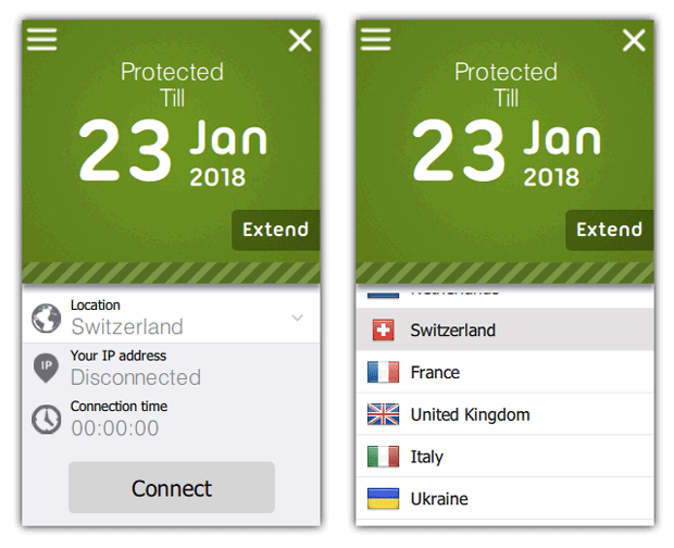 Seed4.Me VPN Client - Main Window