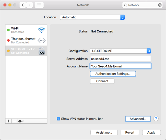 How to setup L2TP VPN on Mac OS - Step 7