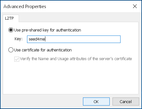 How to setup L2TP VPN in Windows 10 - Step 7