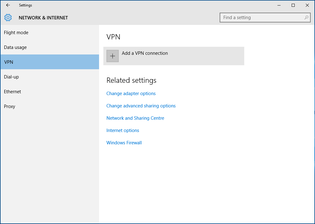 How to setup PPTP VPN in Windows 10 - Step 2